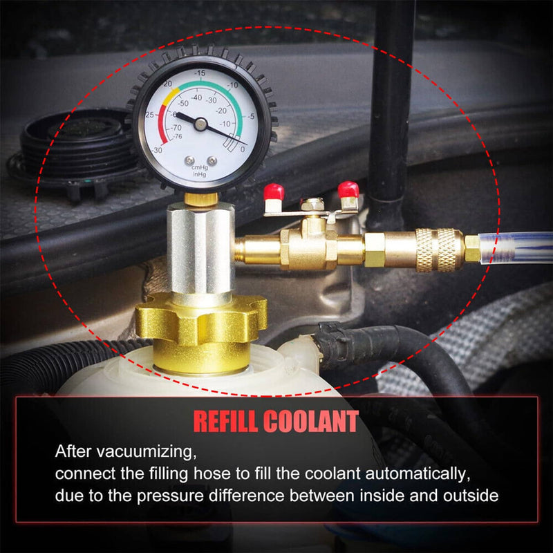 Coolant Vacuum Kit Auto Cooling System Radiator Vacuum Refill Purging Tool