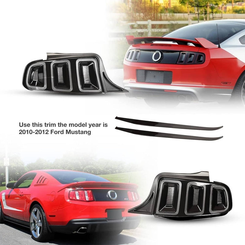 Tail Lights Black Brake Lamps for Ford Mustang 2010-2014 Full LED Sequential
