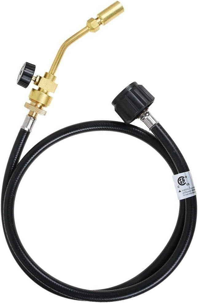 Mapp Propane Gas Tank Turbo Hose Adapter Torch Kit Brazing Soldering Welding