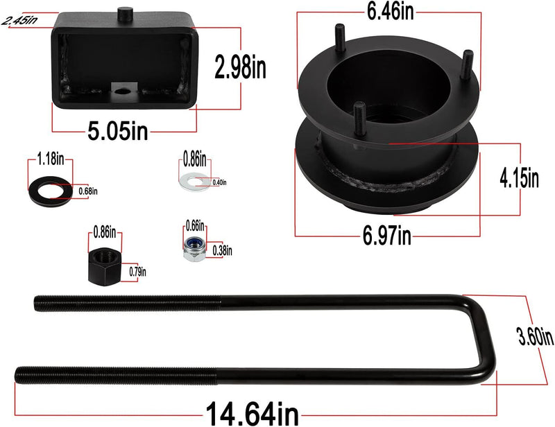 3 Inch Front 3 Inch Rear Full Lift Kit for Dodge Ram 1500 1994-2001 4X4 4WD