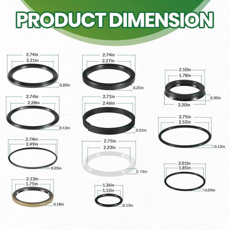AW16443 Hydraulic Cylinder Seal Kit for John Deere 148 158 168 Farm Loader