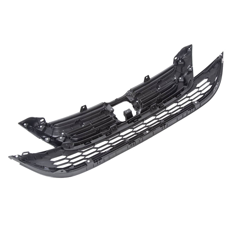 DURAFORCE Front Bumper Upper & Lower Grille ABS Chrome for Honda CRV CR-V 2010 2011