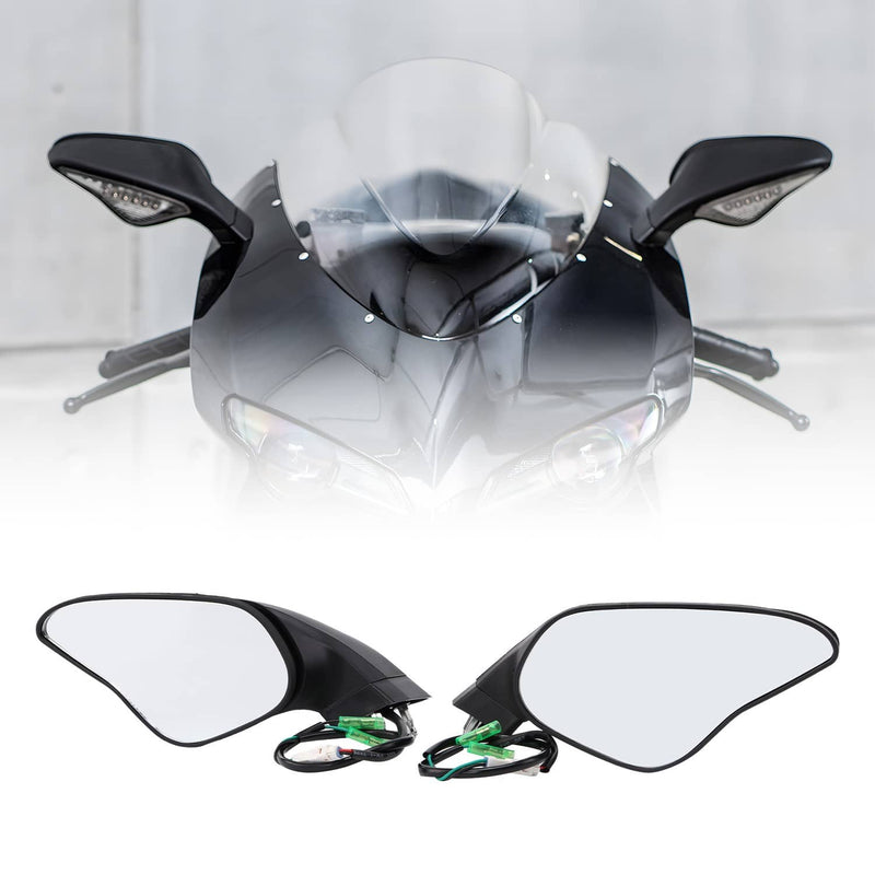 Rear View Mirrors with Turn Signals for Ducati 848 EVO 08-13 1098 1098S 07-09