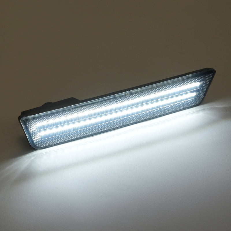 White/Smoke Rear Bumper LED Side Marker Lights for Dodge Charger 2011-2014 Pair