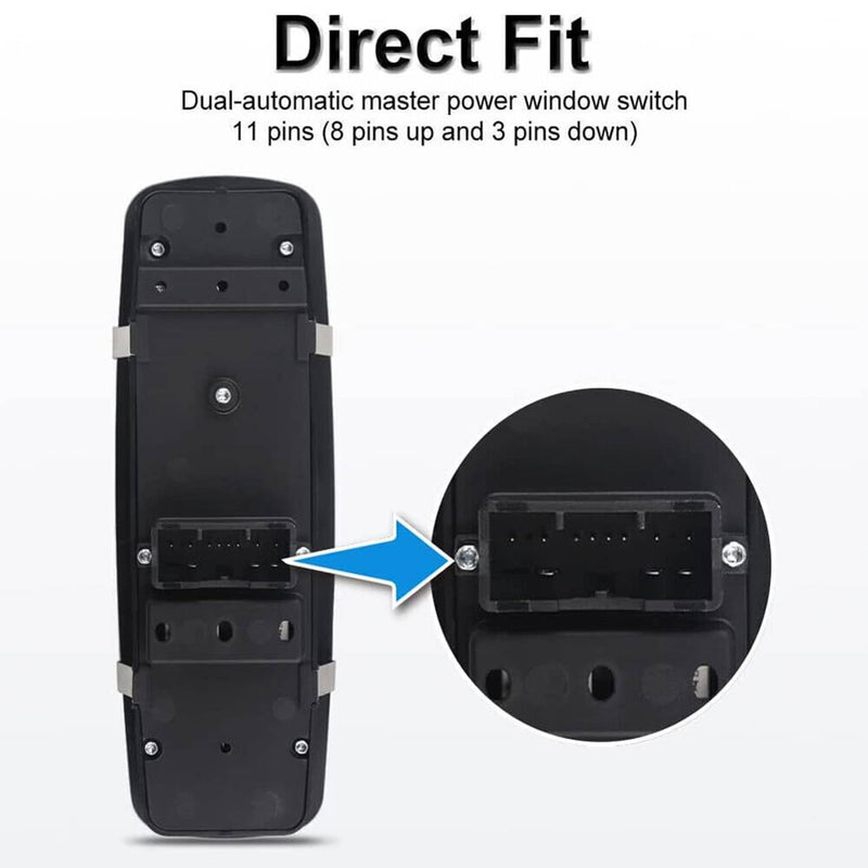 56046823AE Black Front Driver Side Window Switch for 2016-2018 Ram 1500 2500