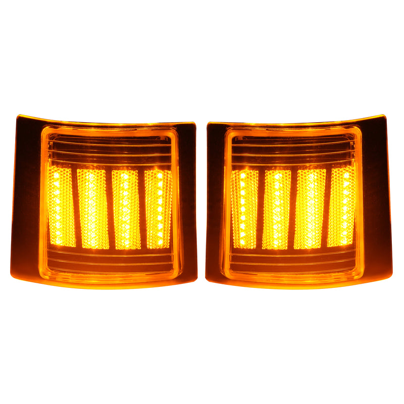 Full LED Clear Corner Side Marker Lights for Chevy C/K 1500 2500 1994-99 4PCS