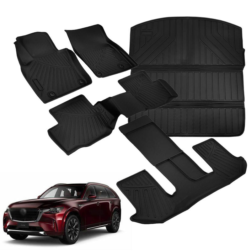 All Weather Floor Mats & Cargo Liners for Mazda CX-90 PHEV 7 Seat 2024 2025