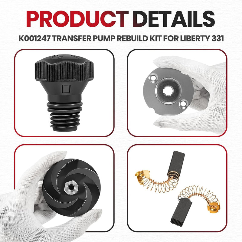 K001247 Transfer Pump Rebuild Kit for Liberty 331 Series 331-B10, 331-B18