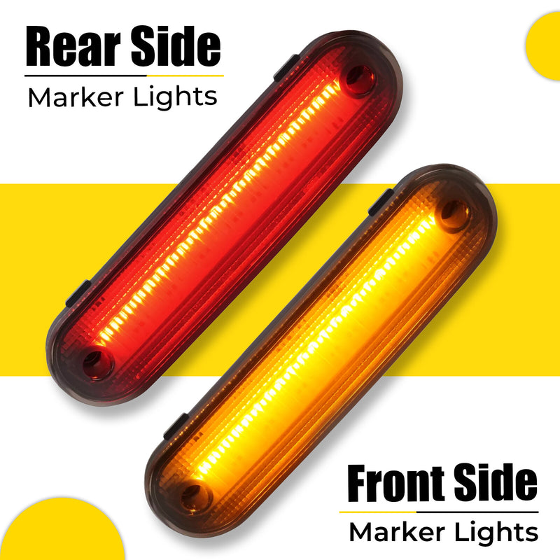 LED Side Marker Light Smoked Lens Front Rear for Mazda MX-5 Miata 1990-2005 4X