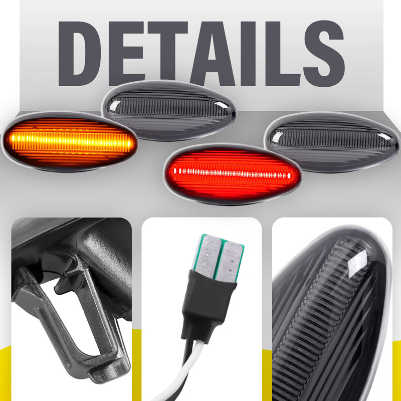 LED Side Marker Lights for Chevy Silverado 2500HD 3500HD Dually Bed 2001-2007
