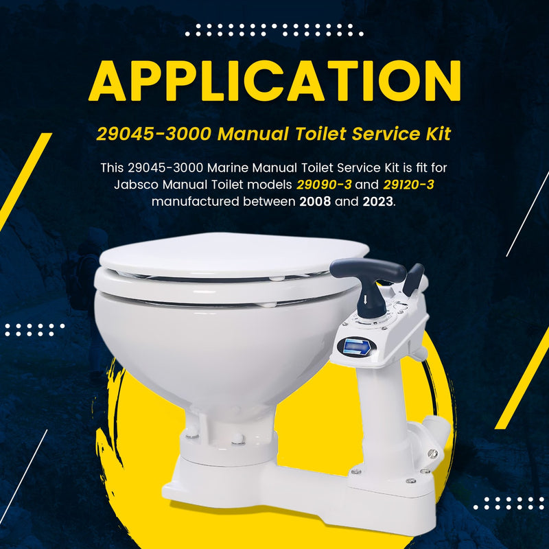 Jabsco 29045-3000 Marine Toilet Service Kit 08-23 Fits 29090-3 29120-3