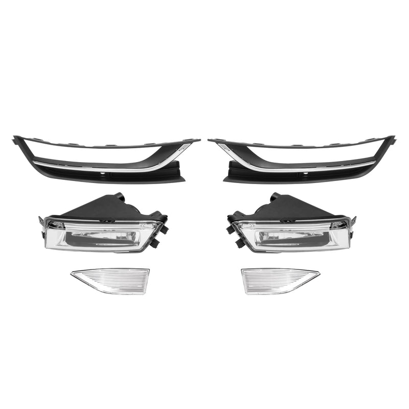 DURAFORCE Fog Light Bezels Chrome Trim RH LH for Volkswagen Passat 2012-2015 Pair