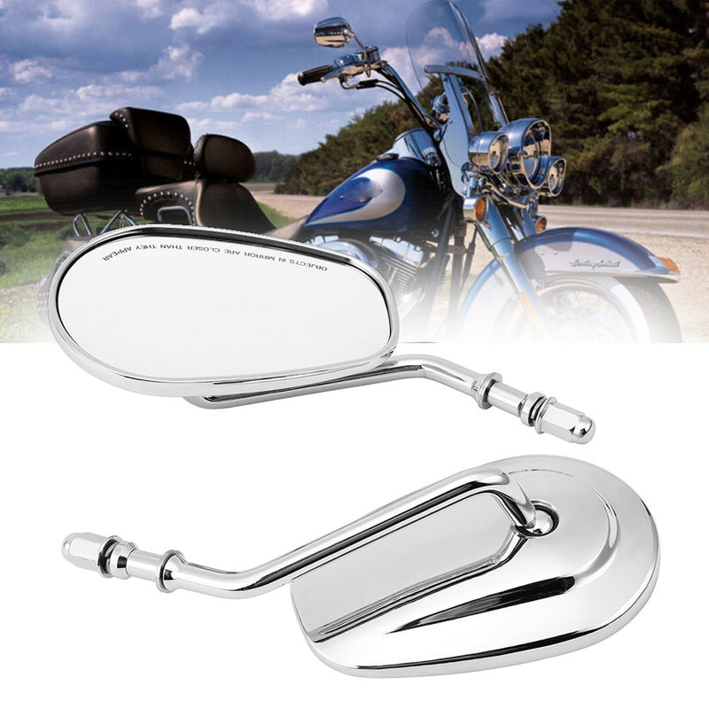 Chrome Rear View Mirrors for Harley Touring Road King Sportster XL 1200 883 2Pcs