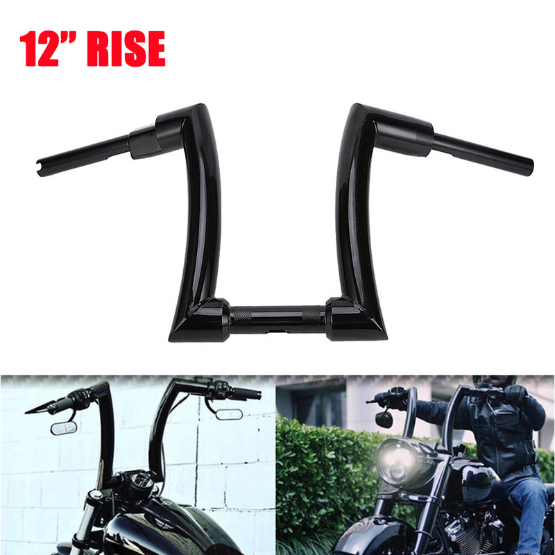 12" Rise 2" Ape Hanger Handlebar for Harley Dyna Softail Sportster XL 883 1200