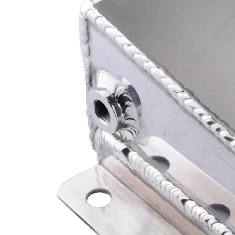 Radiator Coolant Overflow Water Tank Expansion Reservoir Bottle Aluminum Silver