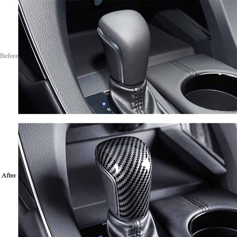 Carbon Fiber Gear Shift Knob Cover Trim Cap Protector for Toyota Camry 2018-2022