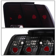 DURAFORCE Tail Lights Rear Brake Lamps for Ford Mustang 1999-2004 Red Smoked Left Right