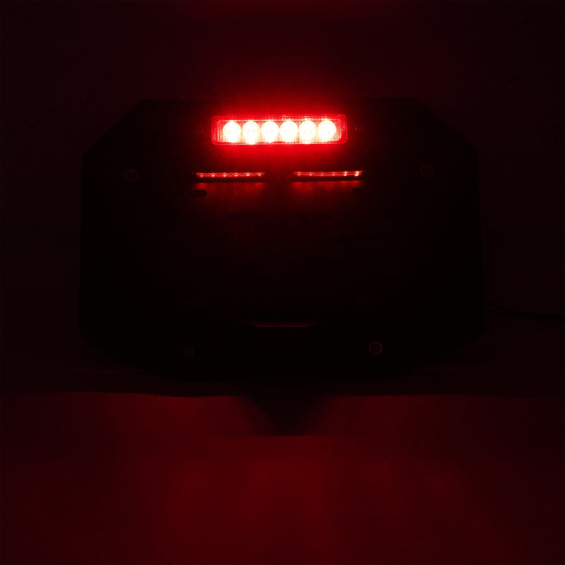 Spare Tire License Plate With Third Brake Light for Jeep Wrangler JK 2007-2018