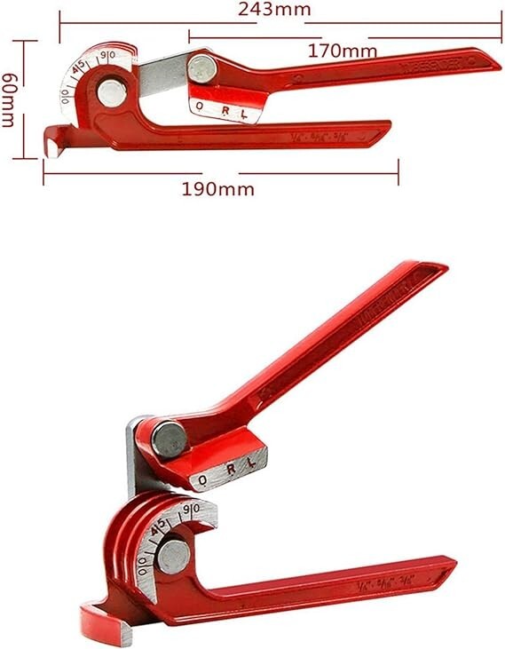 Tubing Tube Bender for Aluminum Copper Steel 1/4 5/16 3/8 Fuel Brake Line