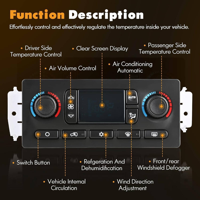 599-009 AC Heater Climate Control Module for 2003-2007 Chevy GMC Improved Design