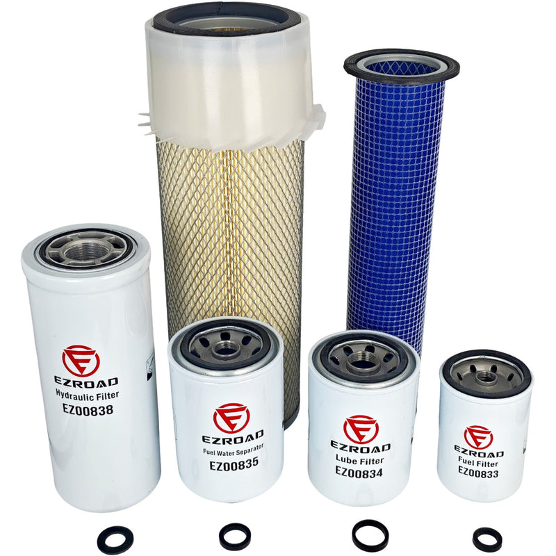 Maintenance Filter Kit for Case 1845C 1840 Lube Fuel Water Separator Hyd Air