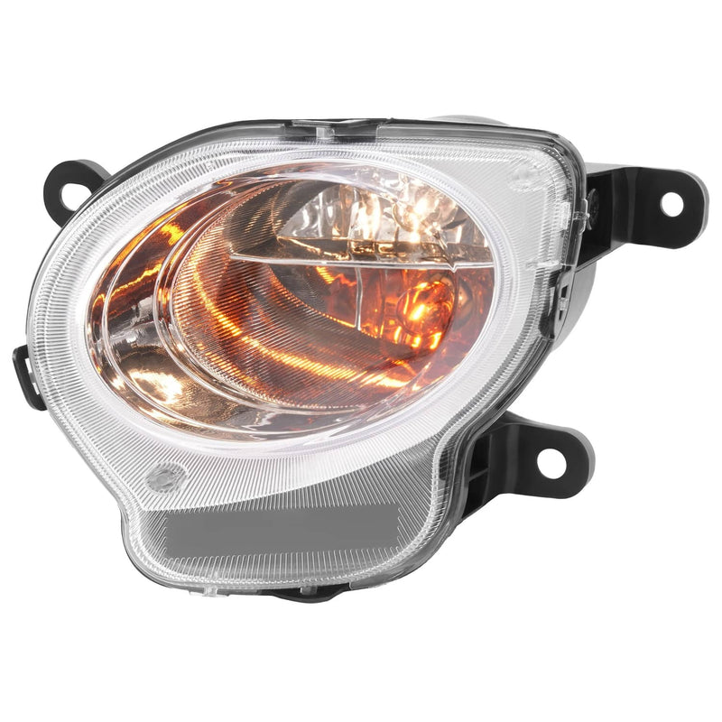 DURAFORCE Turn Signal Light Left With Bulb Chrome Trim Parking Lamp for Fiat 500 2012-2017