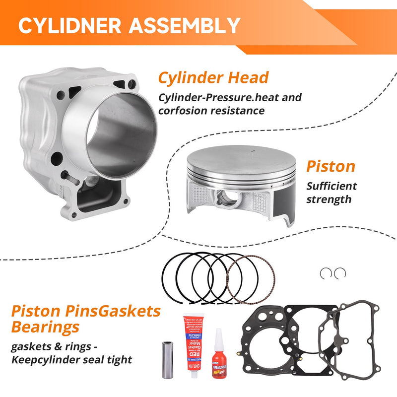 Cylinder Piston Top End Kit for Honda TRX520 Foreman Rubicon 2020-2024