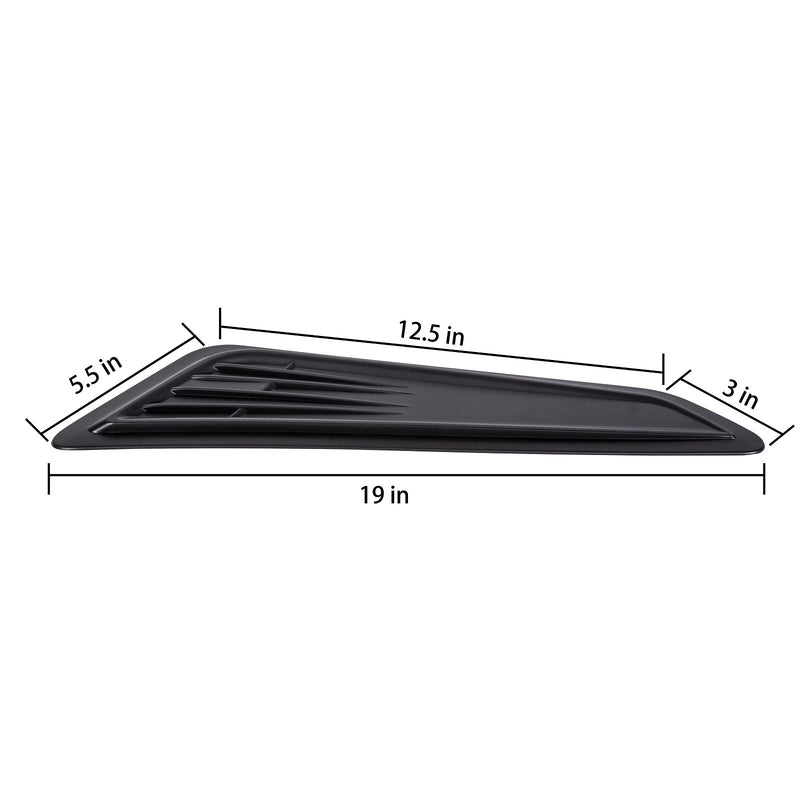 Black Bonnet Hood Vent Scoop Covers for Chevy Camaro 2016-23 2019 2020 1LT LT RS