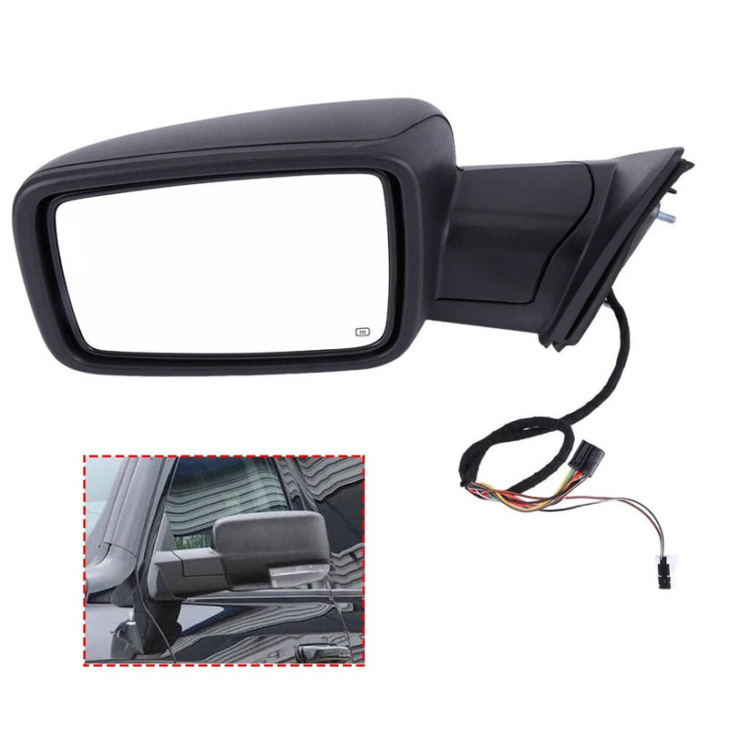 Left Driver Power Fold Heated Temp Sensor Mirror for 2013-2019 Dodge Ram 1500