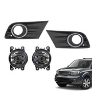 DURAFORCE Right+Left Fog Light W/Cover & Chrome Trim For Honda Pilot 2012 2013 2014 2015