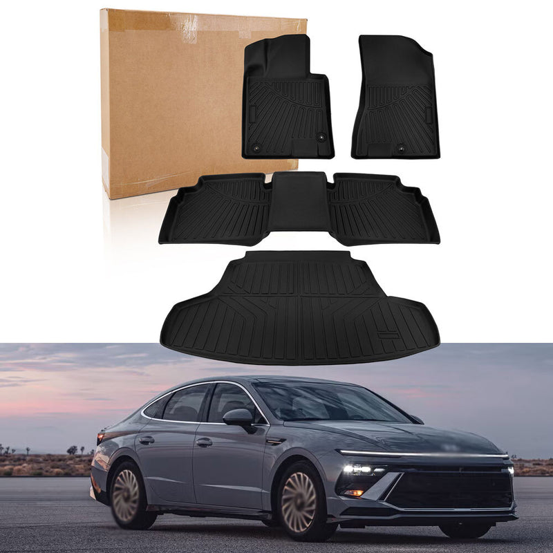 Floor Mats Trunk Cargo Liner 3D For 2021-2026 Kia K5 FWD All Weather
