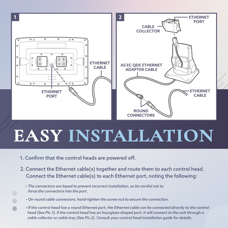 720073-6 Boat Ethernet Cable AS EC 5E Ethernet Cord Replace for Humminbird