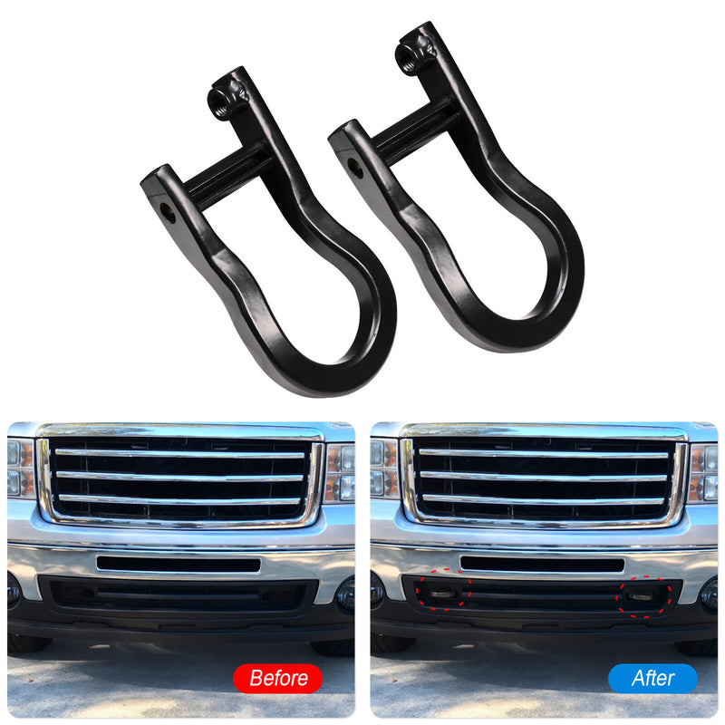 84072463 Black Tow Hooks Kit for GM Chevrolet Silverado Sierra 1500 07-19