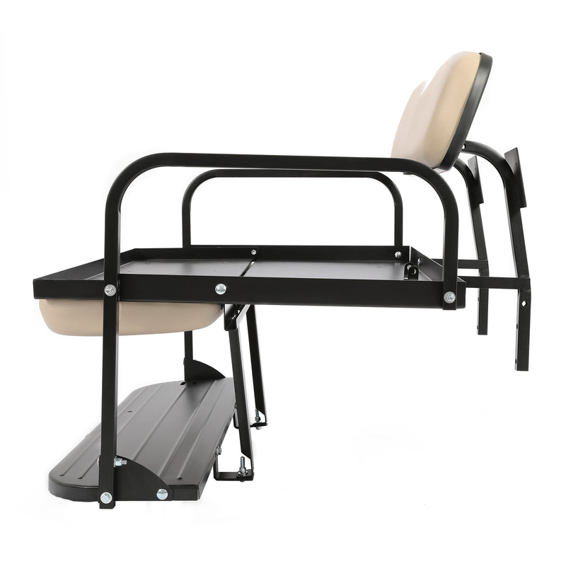 Tan Flip Folding Rear Back Seat Kit for EZGO Marathon Pre-1994 Golf Cart