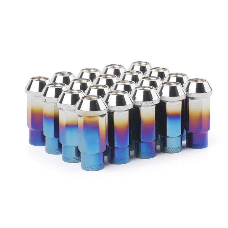 20Pcs Extended Forged Steel Wheel Tuner Lug Nuts Open End Light M12x1.25mm