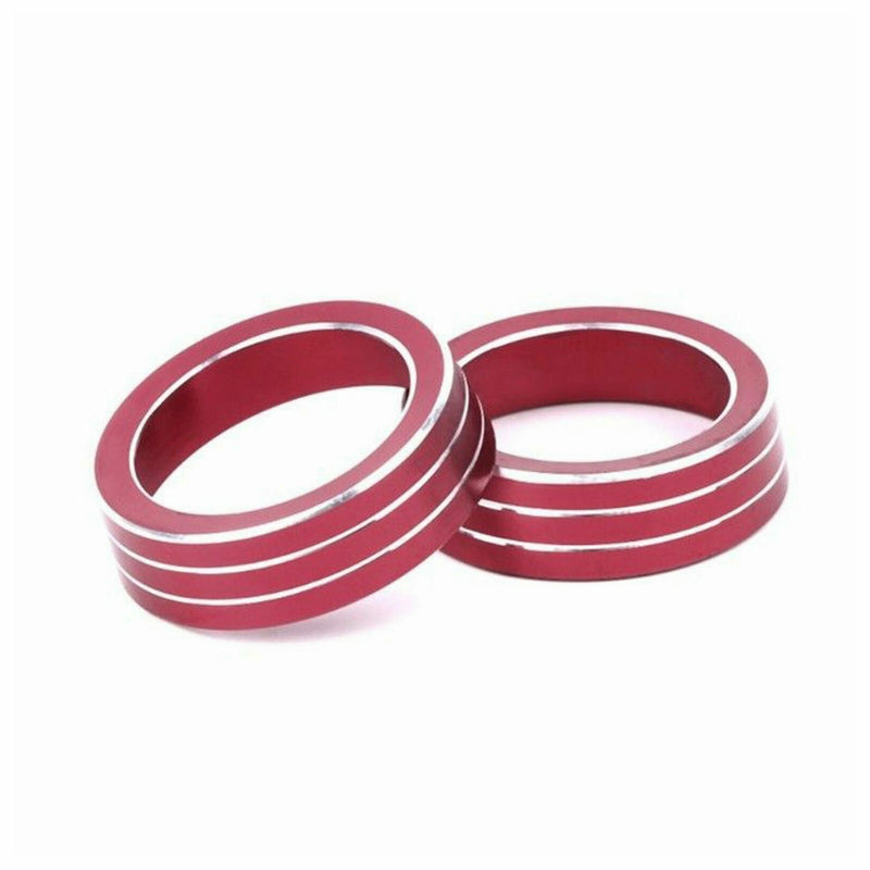 2 PCs Aluminum Center Console AC Switch Ring Cover Trim for Honda Civic 16-21