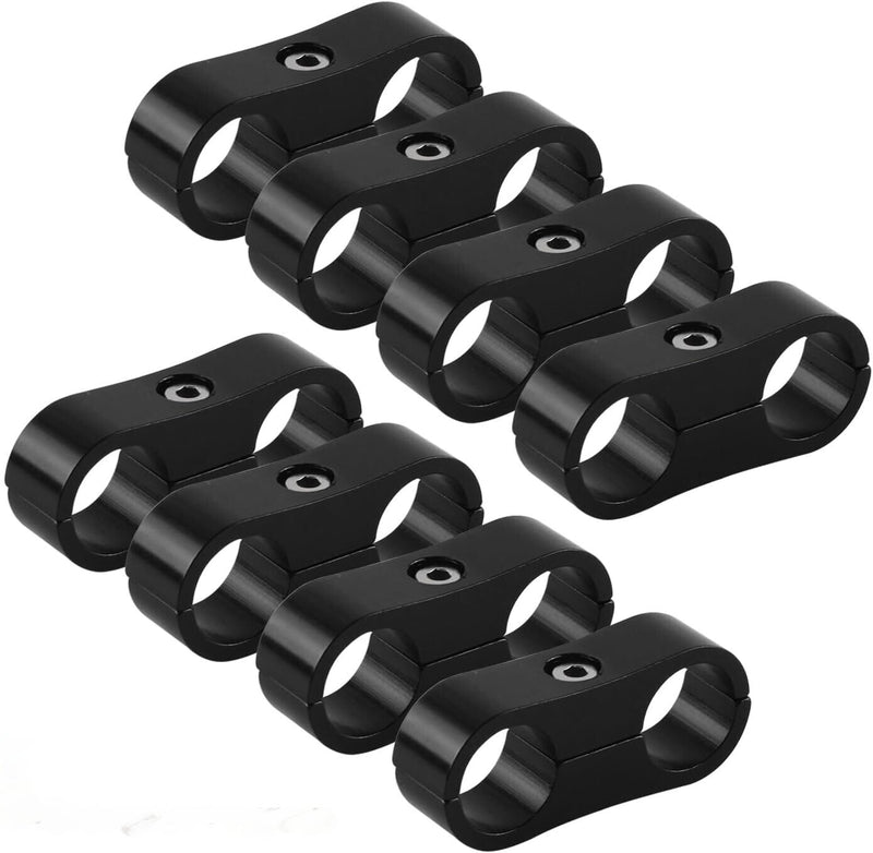 8Pcs 8AN AN8 Hose Separator Clamp Bracket Adapter Kit for Oil Fuel Hose Line