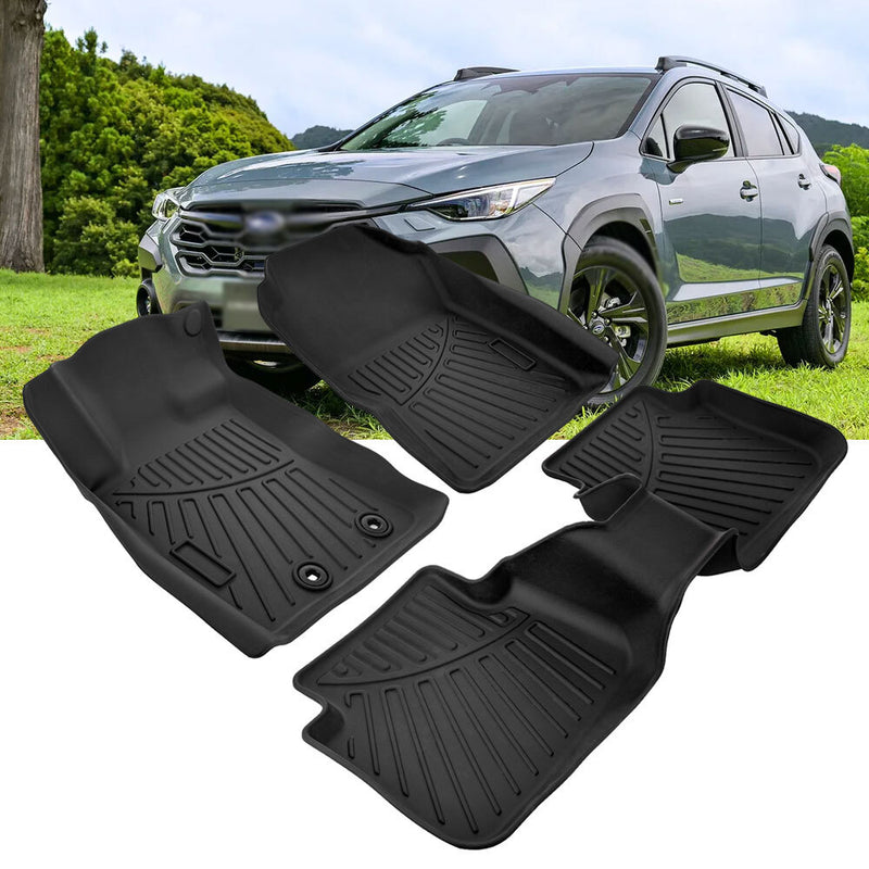All Weather Floor Mats Liners 1st and 2nd Row for Subaru Crosstrek 2024-2025