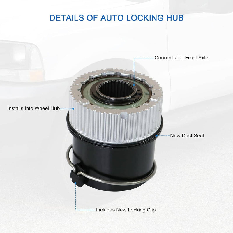 2 Pcs 4x4 Front Auto Locking Hub for Ford F250 F350 F450 F550 Super Duty 1999-20