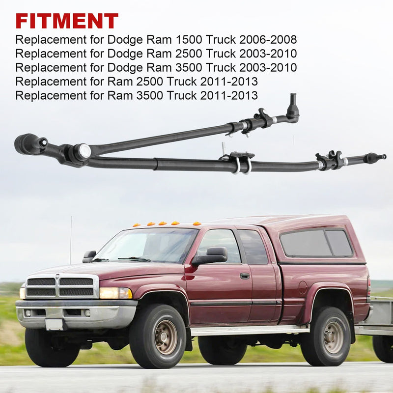 Steering Linkage Drag Link Tie Rod Kit for Dodge Ram 1500 2500 3500