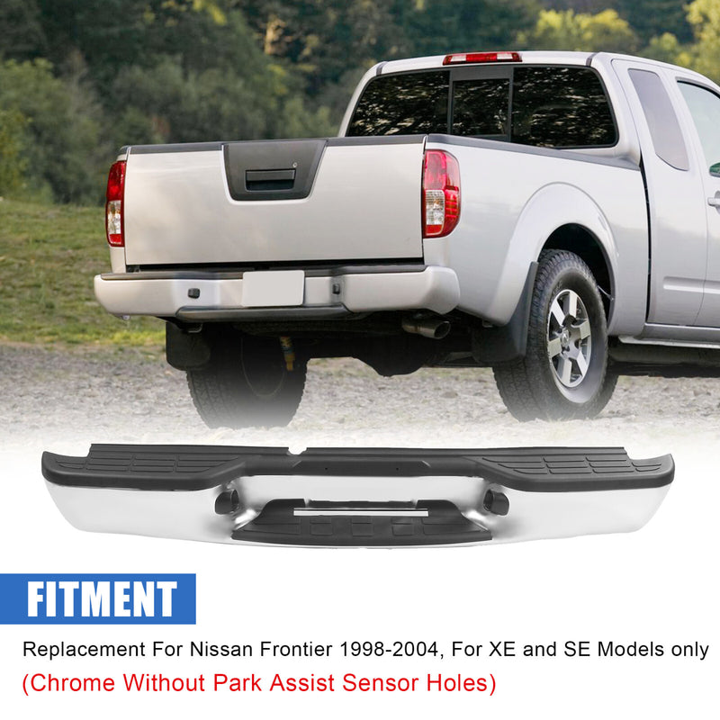 Chrome Rear Step Bumper Assembly for Chevy S10 GMC Sonoma 1998-2004 Fleetside