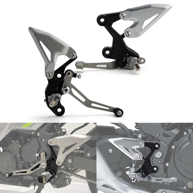 Front Driver Footrests Bracket Kit for Kawasaki NINJA 500 Z500 2024-2025