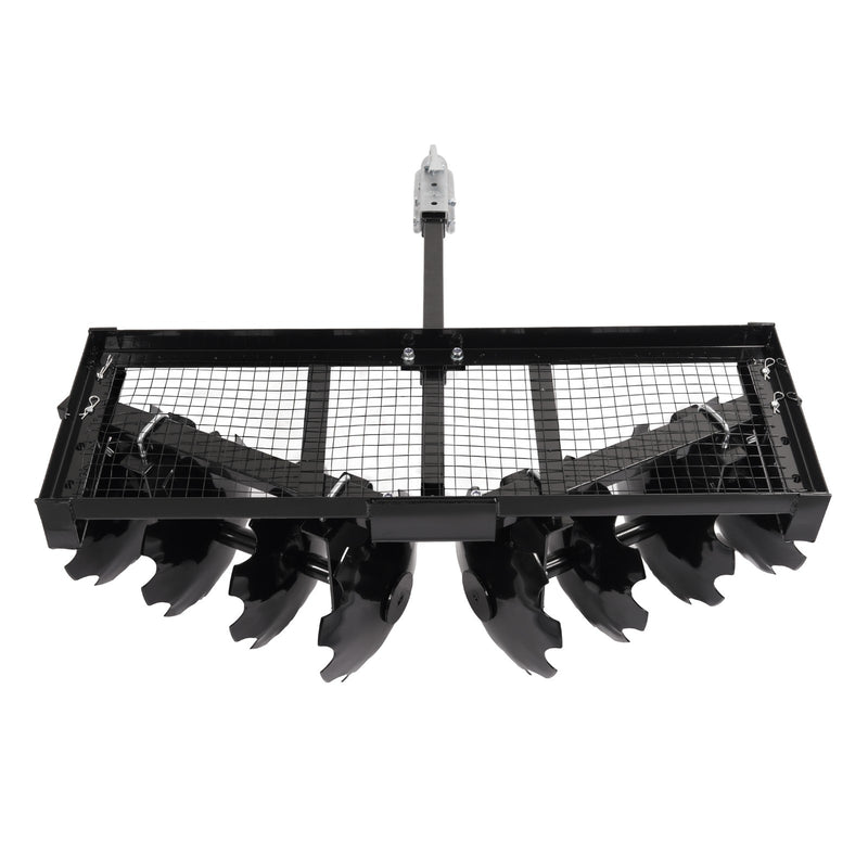 4FT Tow-Behind Notched Disc Harrow for ATV UTV Trailer Tilling w/ 2" Towball