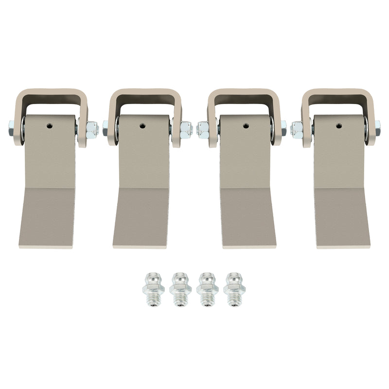 4 Strap Style Long Leaf Steel Weld On Dump Trailer Door Hinge Greaseable Cargo