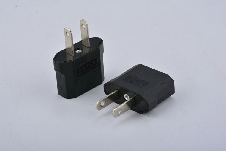 12 Pack EU Europe to US USA Power Jack Wall Plug Converter Travel Adapter
