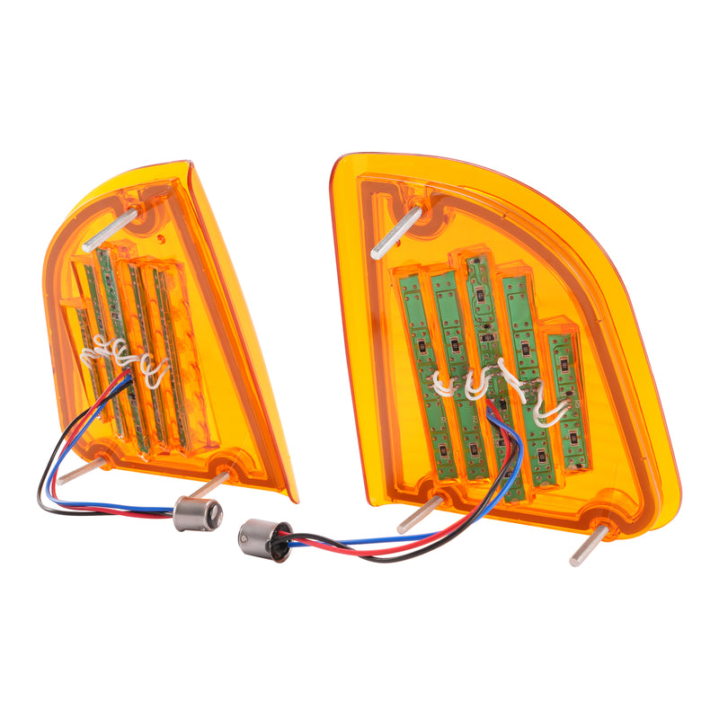 Amber Turn Signal Lights for KW for Kenworth K300 T300 T330 T600 1986-2008 Pair