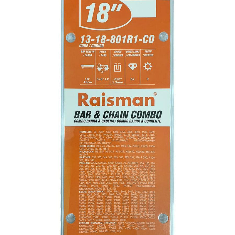 18 Guide Bar and Chain 3/8LP 050 62DL Repl OEM 540394 180DGEA041