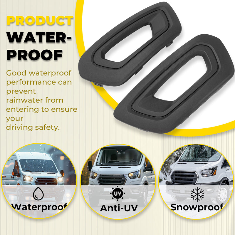 Fog Light Lamp Covers Bezels Black for Ford Transit 2020-25 Van Left Right Side