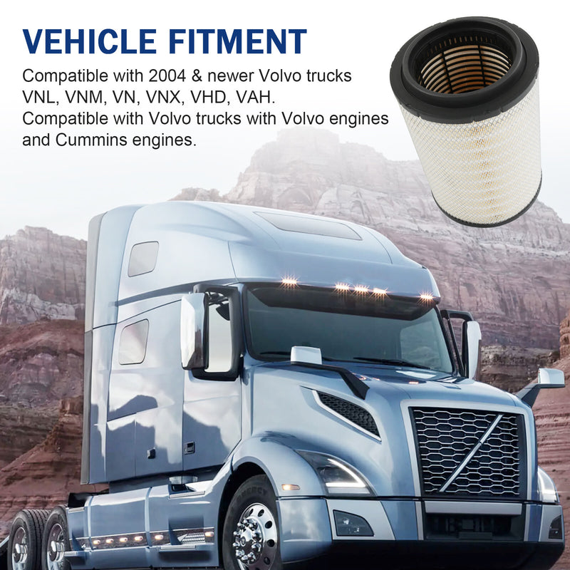 21715813 Engine Air Filter for Volvo VNL Cross P606720 LAF9201 RS4642