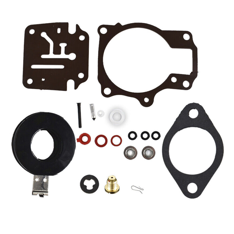 Carburetor Rebuild Repair Kit With Float for Johnson/Evinrude 18 20 25 HP 3Pcs
